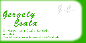 gergely csala business card